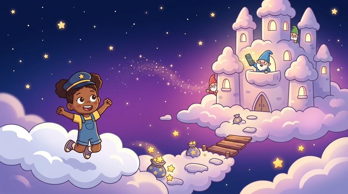 Cloud Castle Quest Map showing Captain Mia and the wifi gnomes